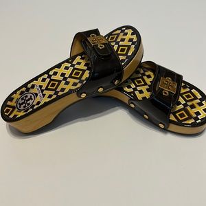 Tory Burch Dixon sz 6 wooden flip flop